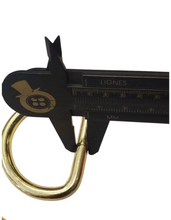 Load image into Gallery viewer, Solid Heavy-duty D-Rings - brass gold
