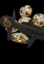 Load image into Gallery viewer, Priest buttons (gold with silver cross sign)
