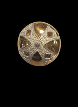 Load image into Gallery viewer, Priest buttons (gold with silver cross sign)
