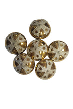 Load image into Gallery viewer, Priest buttons (gold with silver cross sign)
