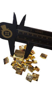 Load image into Gallery viewer, Gold Square metal buttons
