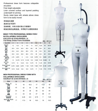 Load image into Gallery viewer, Half body Dress form with collapsible shoulder
