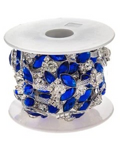 Load image into Gallery viewer, Rhinestone Resin Trim Leaf (by the yard)

