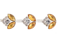 Load image into Gallery viewer, Rhinestone Resin Trim Leaf (by the yard)
