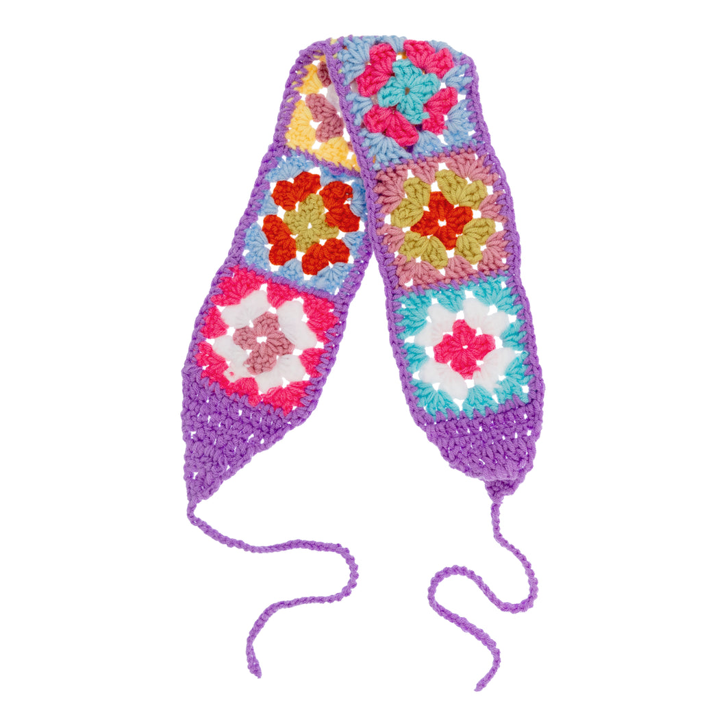 Granny square Headband Crochet - DIY kit