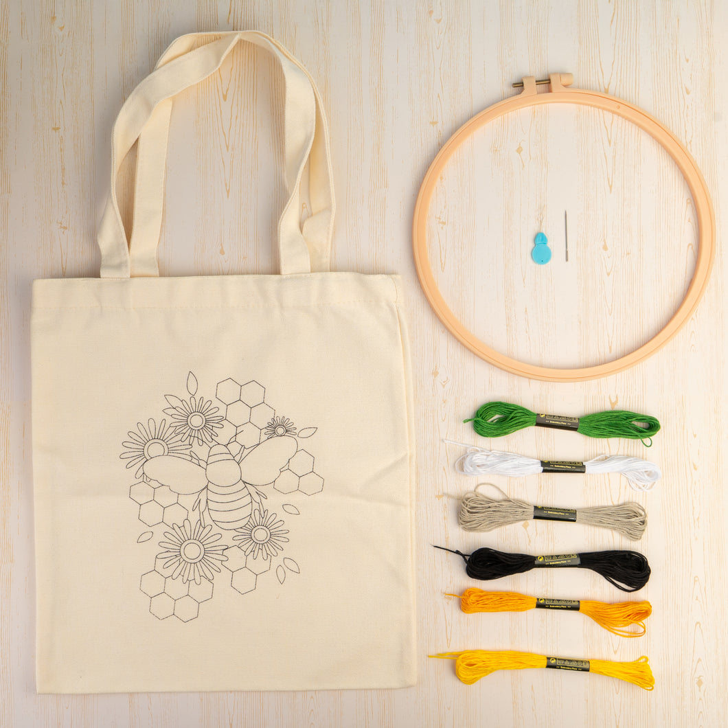 Embroidery Tote Bag - DIY Kit