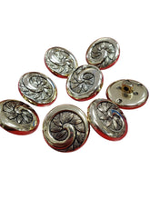 Load image into Gallery viewer, Vintage Floral Vine Antique Gold Shank Buttons
