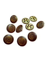 Load image into Gallery viewer, Aged Red enamel center button
