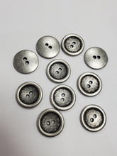 Load image into Gallery viewer, Rustic Pewter Silver Metal Buttons
