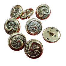 Load image into Gallery viewer, Vintage Floral Vine Antique Gold Shank Buttons
