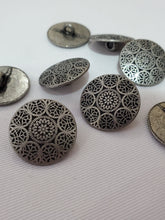 Load image into Gallery viewer, Arabesque Flower Metal Shank Buttons
