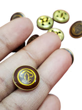 Load image into Gallery viewer, Aged Red enamel center button
