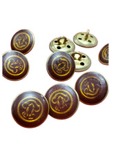 Load image into Gallery viewer, Aged Red enamel center button
