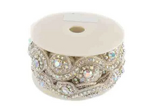 Load image into Gallery viewer, Beaded Crystal Swirl Trim 38mm (by the yard)
